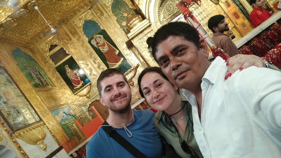 With Anand in a painted room