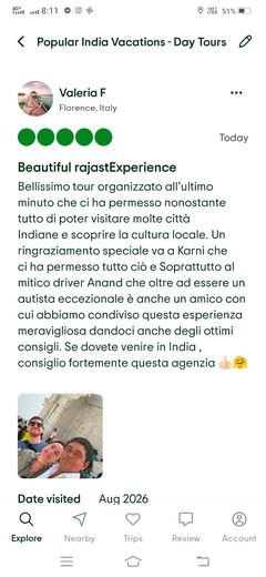 Valeria's TripAdvisor review